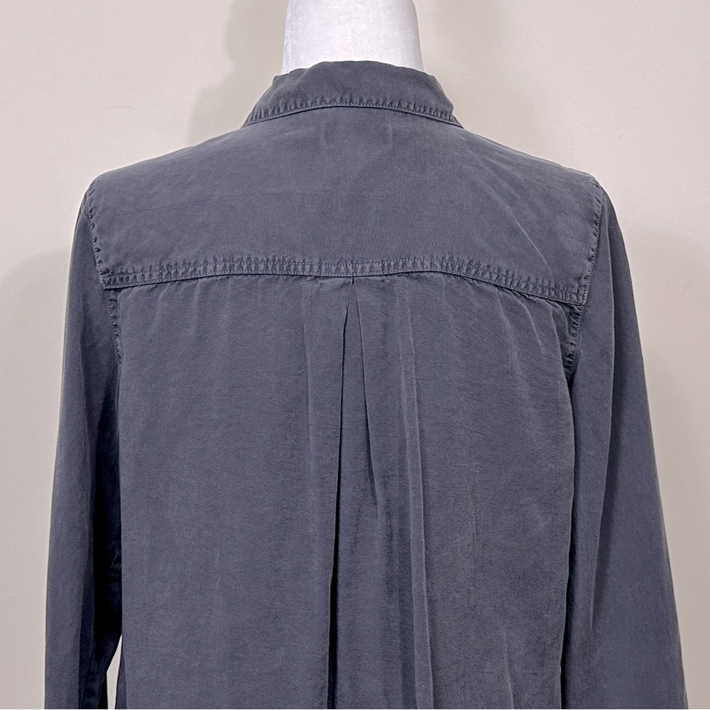 EUC Tinsel 100% Lyocell Long Sleeve w Roll Up Straps Metal Buttons Up Shirt M/L - Picture 10 of 16